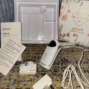 Qmele IPL Hair Removal Device in White with Rose Gold Accents
